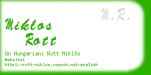 miklos rott business card