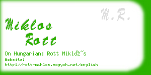 miklos rott business card